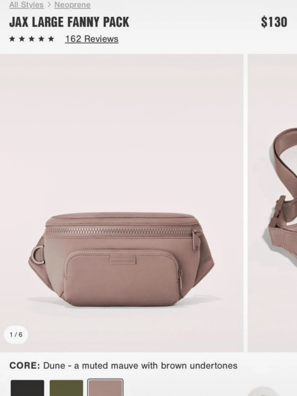 DAGNE DOVER Jax Large belt bag Fanny Pack in DUNE